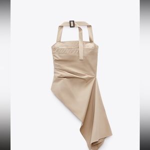 Zara ASYMMETRIC GABARDINE TOP